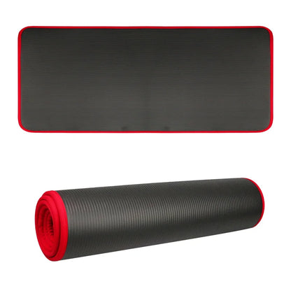 Eco-friendly non-slip black yoga mat for stretching and meditation