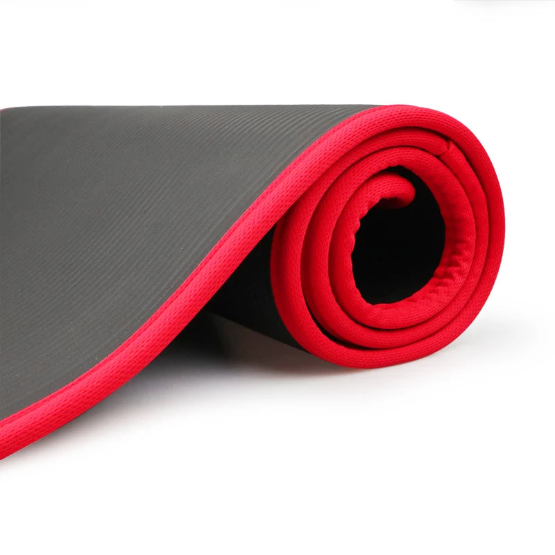 Durable thick workout mat for yoga, Pilates, and gym exercises.