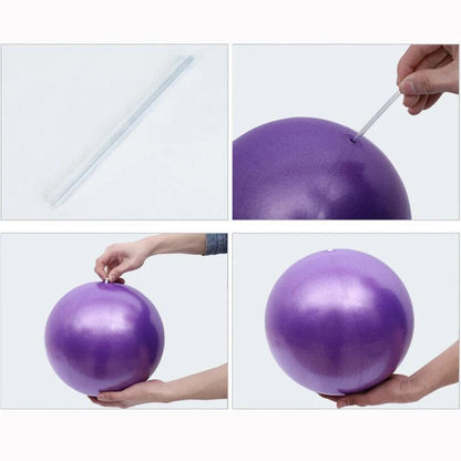 Blowpipe included for easy inflation of the yoga pilates ball