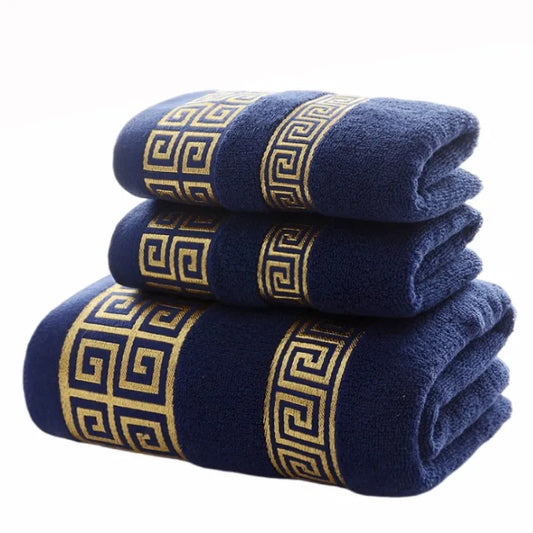 Soft and absorbent hand and face towels in a luxurious cotton set of 3