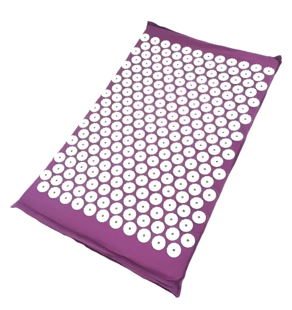 Acupressure yoga mat for home acupuncture and relaxation.