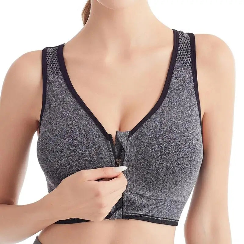 Front Zipper Yoga Bra