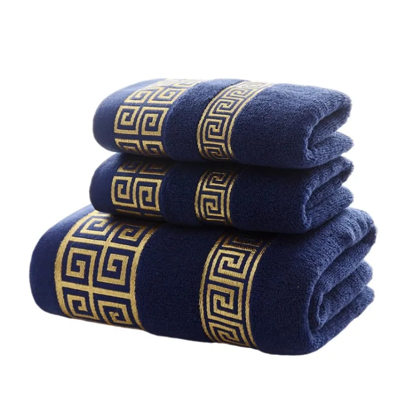 Soft and absorbent hand and face towels in a luxurious cotton set of 3