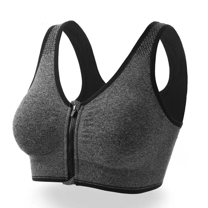Front Zipper Yoga Bra