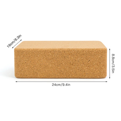 High-density cork yoga block set for balance and flexibility training.