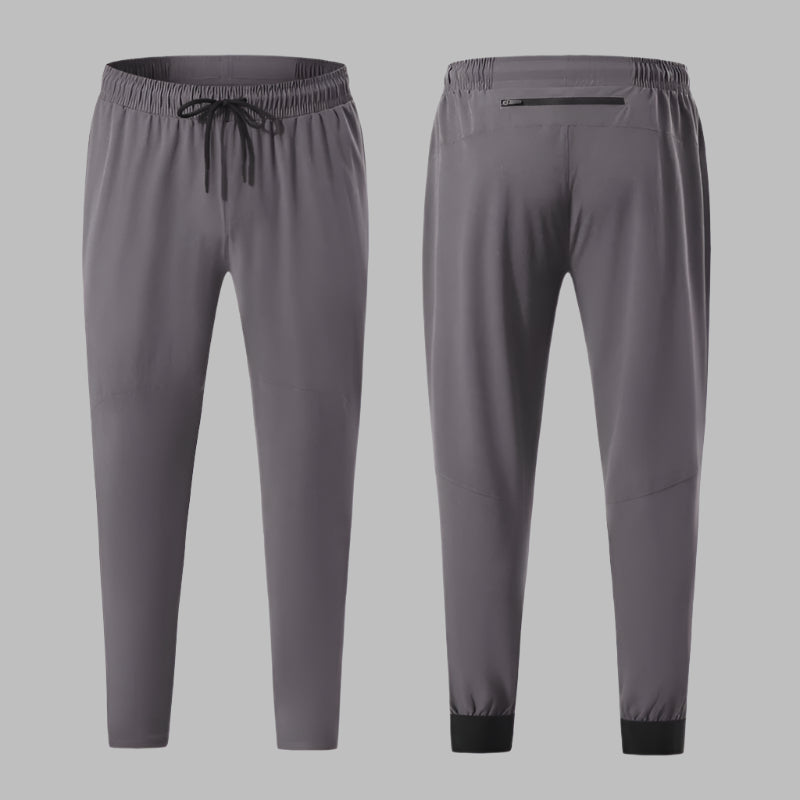 Slim-fit men’s athletic joggers with elastic waist and drawstring